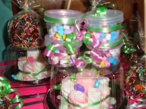 centro de mesa y dulces tema tinkerbell - YouTube