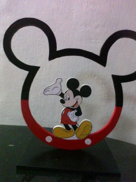 Centro de mesa para fiesta infantil "mickey" elaborado en mdf o ...