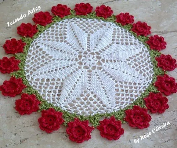 CENTRO DE MESA FLORES | Crochet ❤ | Pinterest | Mesas