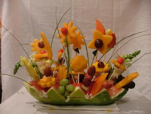Centro de mesa con frutas | recetas | Pinterest | Mesas