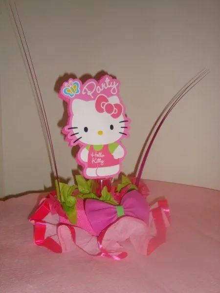 Centros de mesas para cumpleaños infantiles de Hello Kitty - Imagui