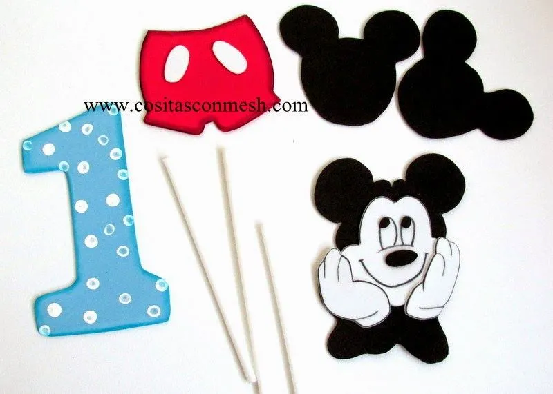 Cómo hacer un centro de mesa de mickey mouse en foami ~ cositasconmesh