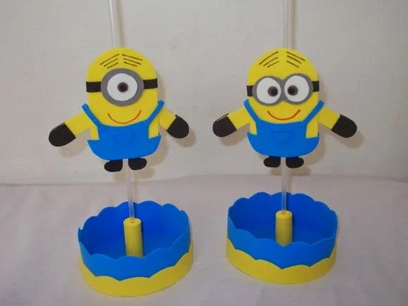 Centro de mesa de minions - Imagui