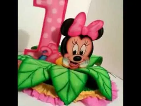 Centro de mesa Minnie bebe - YouTube