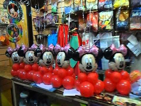 CENTRO DE MESA MINNIE MOUSE CON GLOBOS CON GAS HELIO POR GRACIELA ...