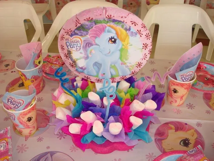 Centro de mesa My Little Pony - mi pequeño pony | brochetas de ...