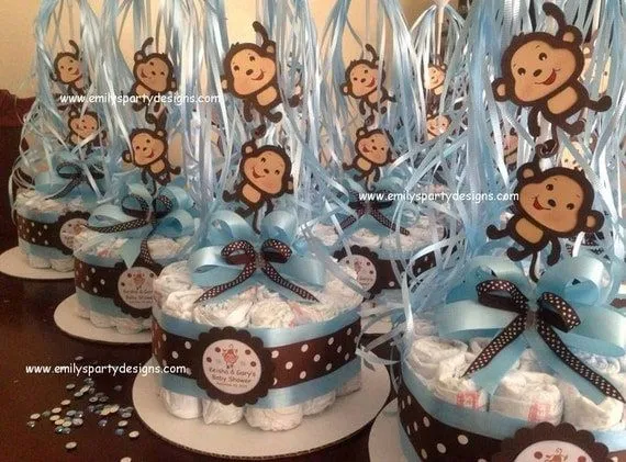 Centro de Mesa de pañales para Baby Shower para por designsbyemilys