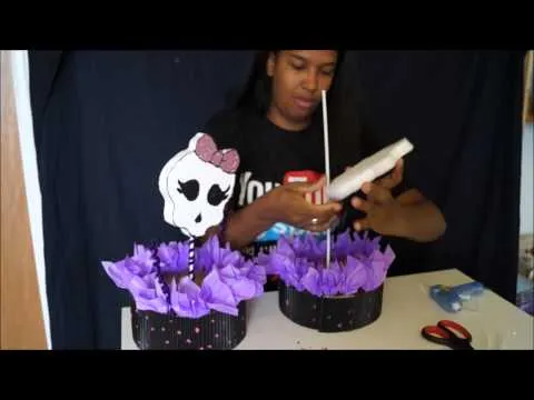 centro de mesa paso a paso monster high - YouTube centro de mesa paso a paso monster high - YouTube
