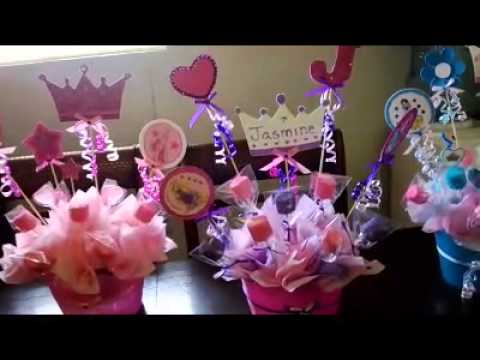 Centro de mesa de las princesas para jasmine - YouTube