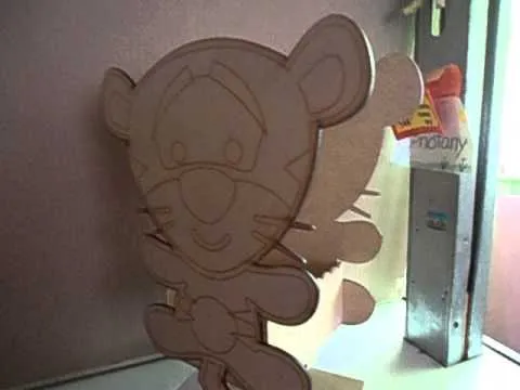 Centro de mesa Tiger para toda ocacion en madera MDF - YouTube Centro de mesa Tiger para toda ocacion en madera MDF - YouTube