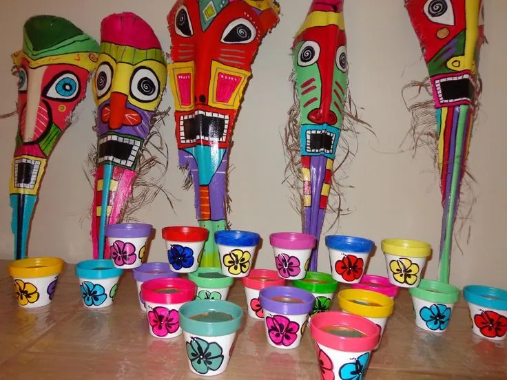 centro de mesas y mascaras de hojas de palmeras pintadas para u ... centro de mesas y mascaras de hojas de palmeras pintadas para u ...