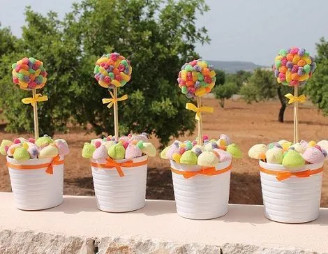 centros-de-mesa-infantiles-con-chuches-arboles | Decoracion para ...