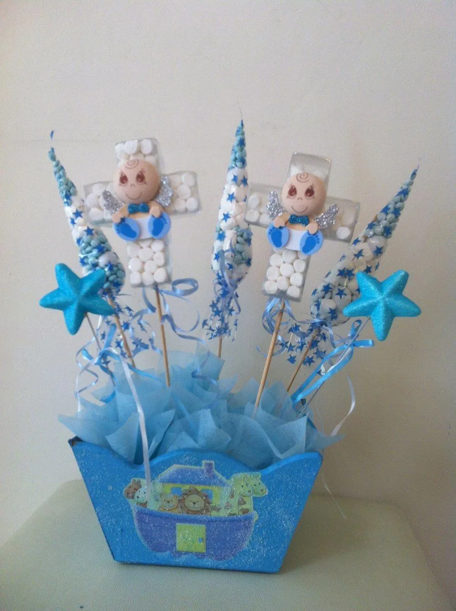 centros-de-mesa-para-fiesta-de-bautizo | valentio | Pinterest ...