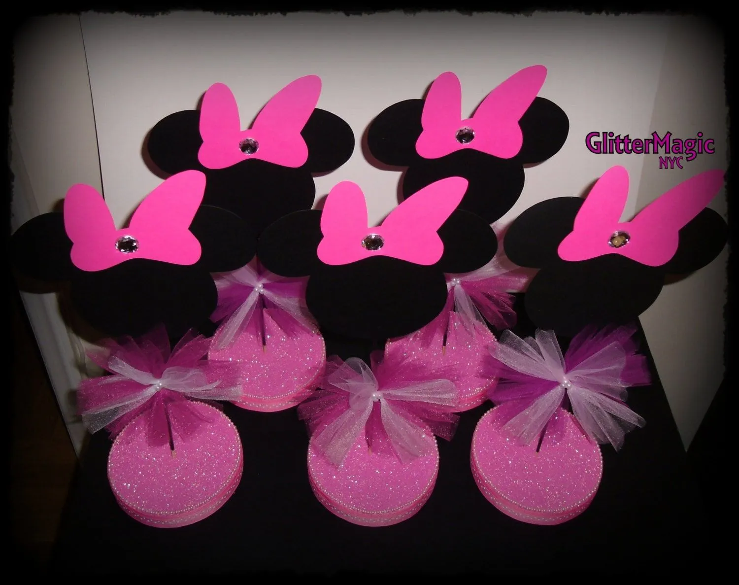 Centros de mesa para baby shower de Minnie Mouse - Imagui