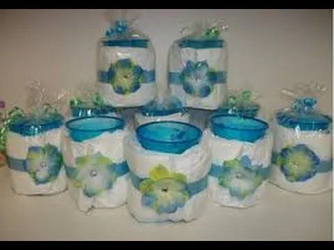 COMO HACER CENTROS DE MESA PARA BABY SHOWER - YouTube