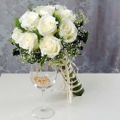Centros de mesa para boda: Decoración de la boda con rosas blancas Centros de mesa para boda: Decoración de la boda con rosas blancas