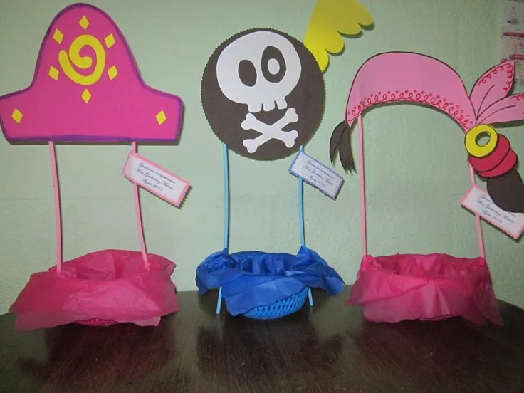 Centros de mesa o boquiteros con tema de Jake y los piratas ... Centros de mesa o boquiteros con tema de Jake y los piratas ...