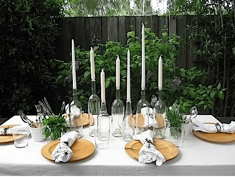 centros de mesa con botellas de vino | facilisimo.com