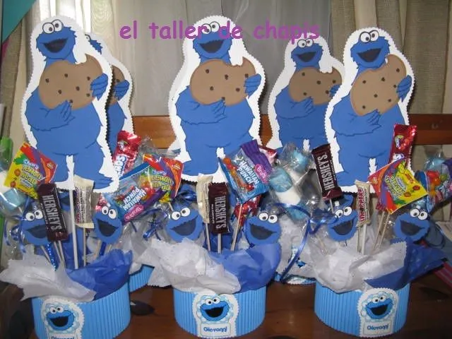 Centros de mesa de cookie monster - Imagui