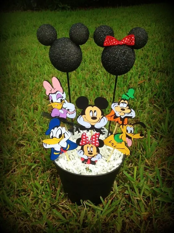 Centros de mesa para fiesta de la Casa de Mickey. | Ideas y ...