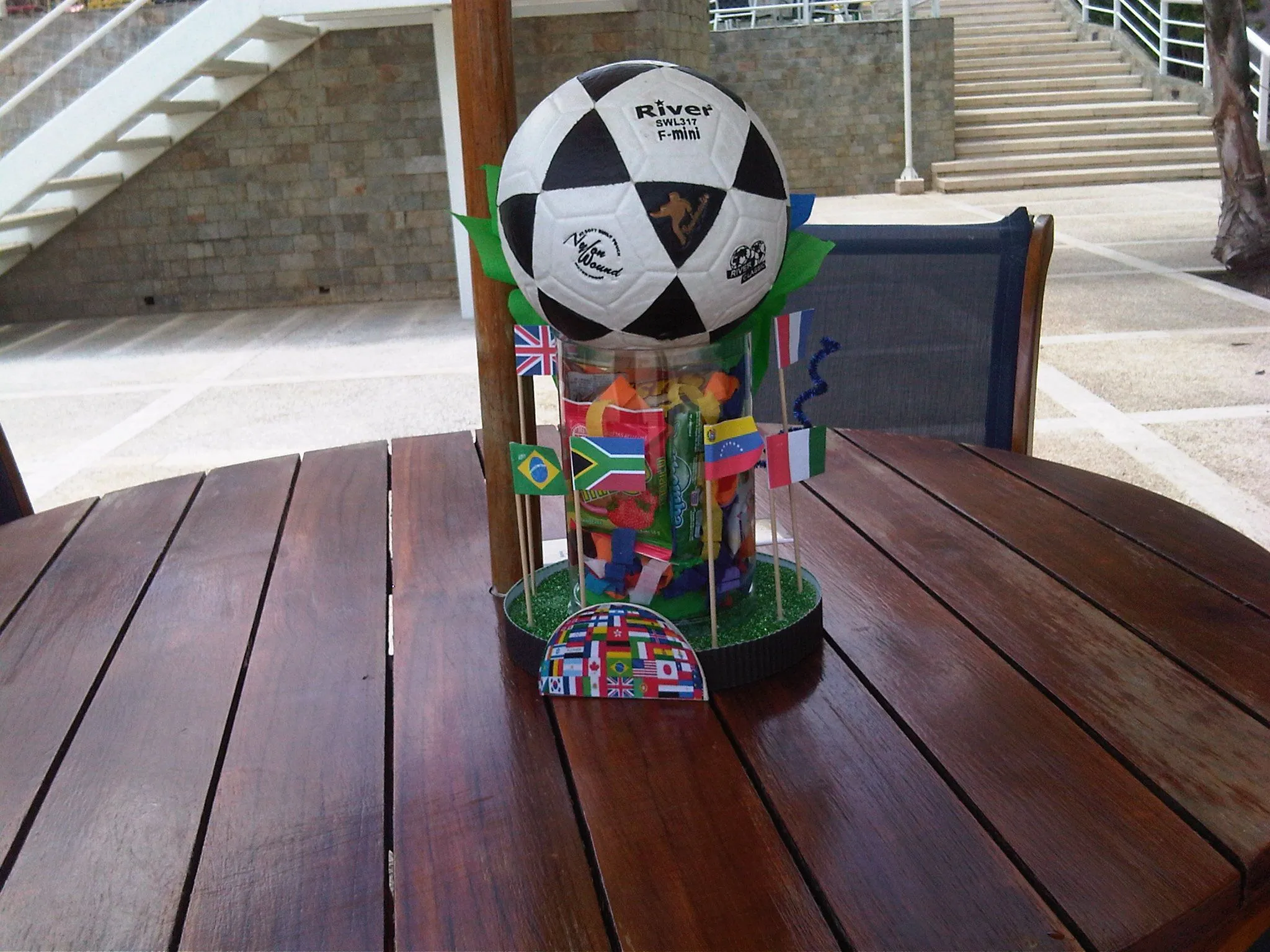 Centro de mesa de futbol infantil - Imagui