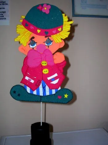 Centro de Mesa Payaso en Goma Eva | Todo en GOMA EVA