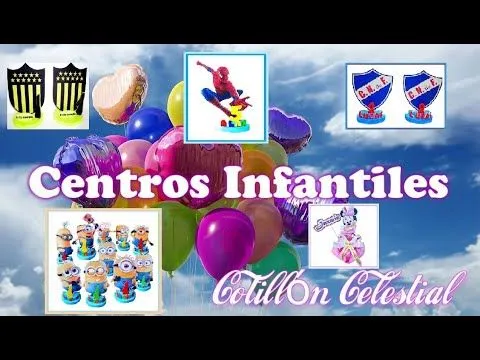 CENTROS DE MESA INFANTILES $40 -COTILLÓN CELESTIAL tel 22081382 ...