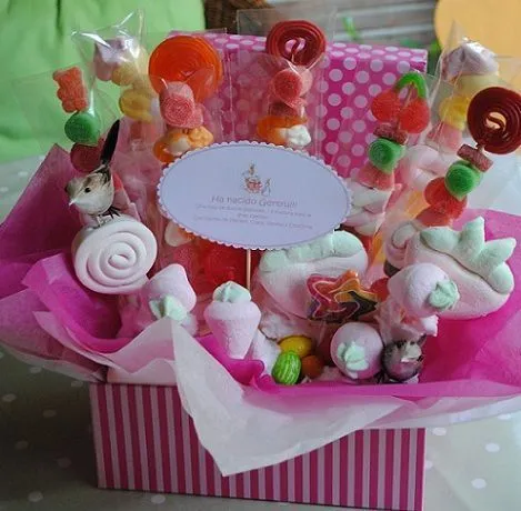 Centros de mesa infantiles con chuches