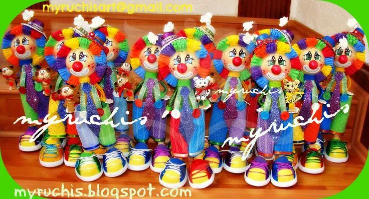 Centros de Mesa Infantiles, Fiesta Payasos myruchis.blogspot.com ...