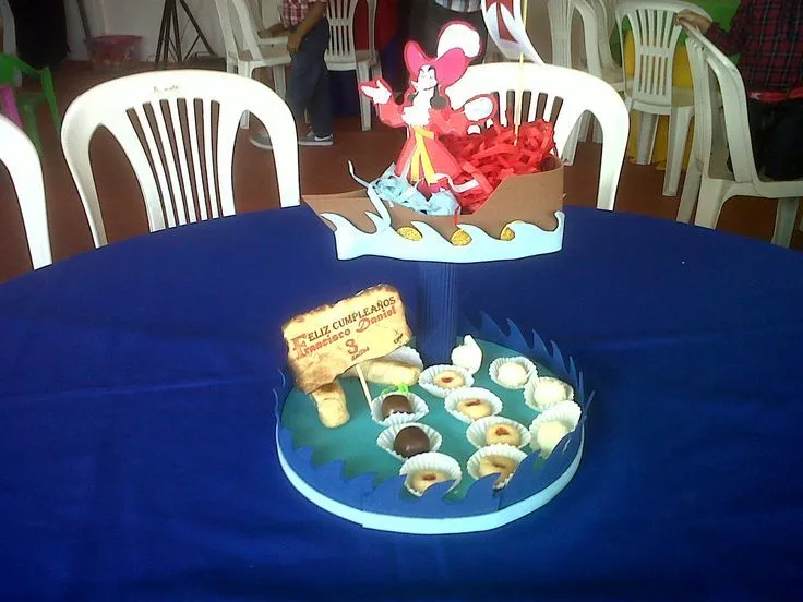 CENTROS DE MESA JAKE EL PIRATA | IDEAS FIESTAS INFANTILES ...