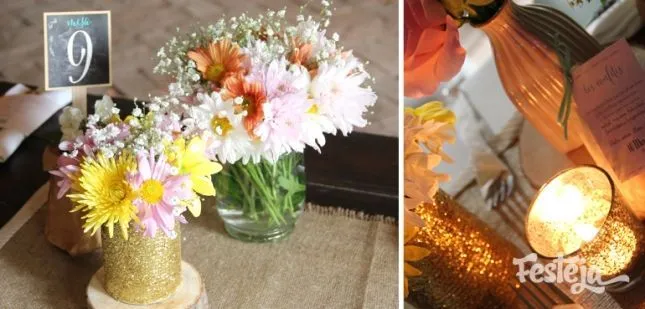 Centros de mesa con manteles, velas, candelabros, plantines y ... Centros de mesa con manteles, velas, candelabros, plantines y ...