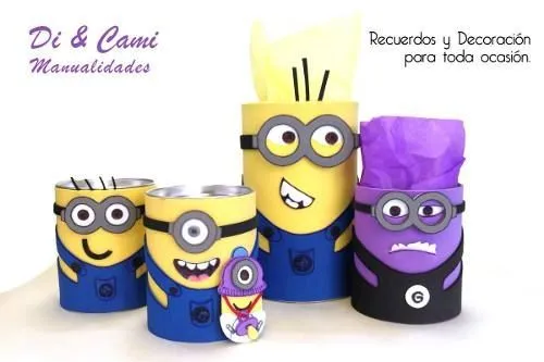 como hacer centros de mesa minions - Buscar con Google | dulceros ...