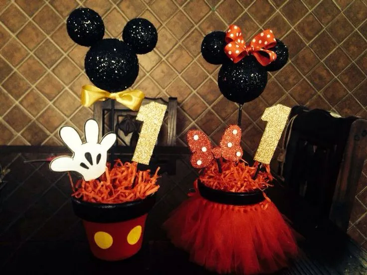 Centros de mesa minnie | Fiesta infantil | Pinterest | Mesas