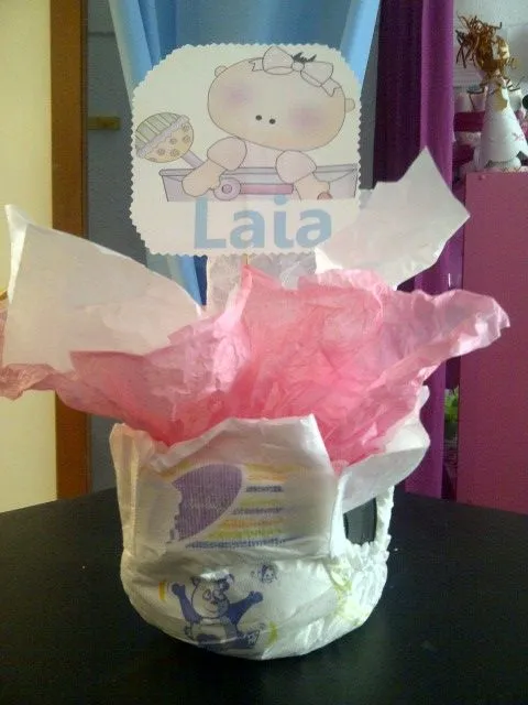 Centro de mesa con pañales para baby shower - Imagui Centro de mesa con pañales para baby shower - Imagui