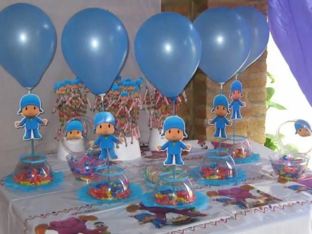 Centros de mesa sencillos de pocoyo | .:•*ideas para fiesta ...
