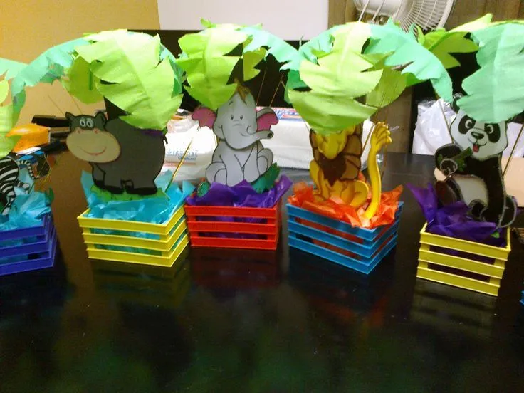 centros de mesa tema jungla para baby shower | detallitos impresos ... centros de mesa tema jungla para baby shower | detallitos impresos ...