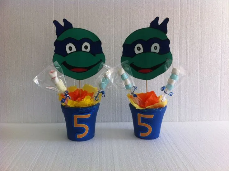 Centros de mesa con Temática de Tortugas Ninjas | Fiestas ... Centros de mesa con Temática de Tortugas Ninjas | Fiestas ...