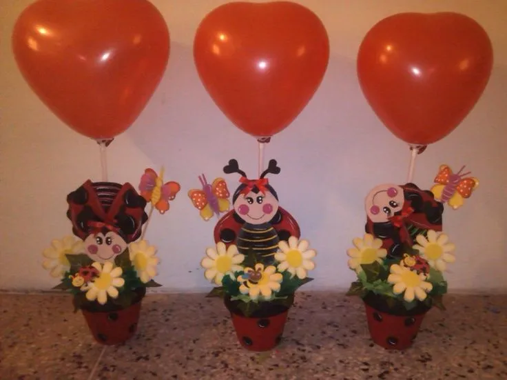 Centros de mesas | Ladybug Mariquitas ,Vaquitas de san Antonio ... Centros de mesas | Ladybug Mariquitas ,Vaquitas de san Antonio ...