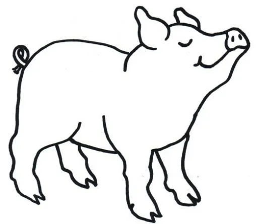 Dibujo de cochino para colorear - Imagui