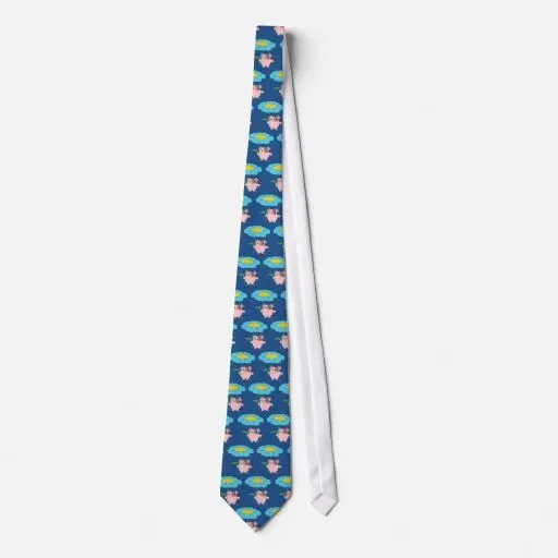 Cerdo lindo del dibujo animado con el lazo (azul) corbatas | Zazzle Cerdo lindo del dibujo animado con el lazo (azul) corbatas | Zazzle