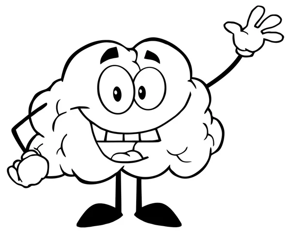 Cerebro dibujo animado carácter agitando — Vector stock © HitToon ... Cerebro dibujo animado carácter agitando — Vector stock © HitToon ...
