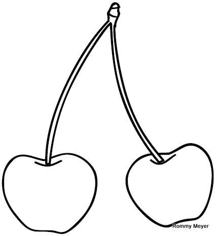 cerezas para colorear Colouring Pages