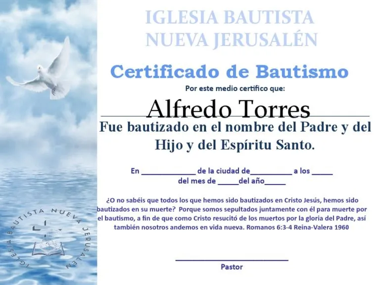 Certificado de Bautismo | PDF