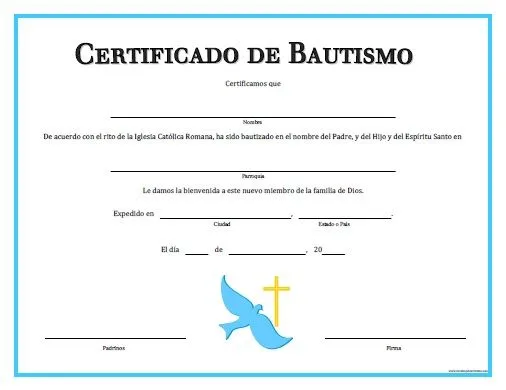 Certificado de Bautizo para Niño - Para Imprimir Gratis ... Certificado de Bautizo para Niño - Para Imprimir Gratis ...