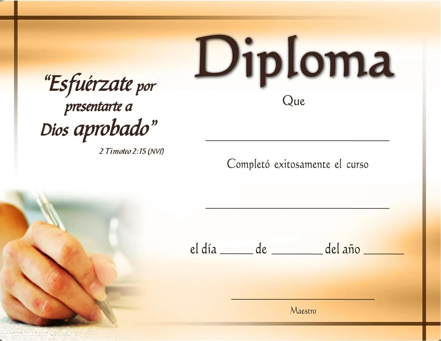 Certificado de completación de un curso | ObreroFiel Certificado de completación de un curso | ObreroFiel