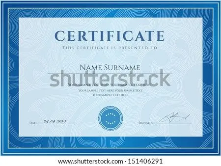 Certificado, Diploma De Finalización (Plantilla De Diseño, Fondo ... Certificado, Diploma De Finalización (Plantilla De Diseño, Fondo ...