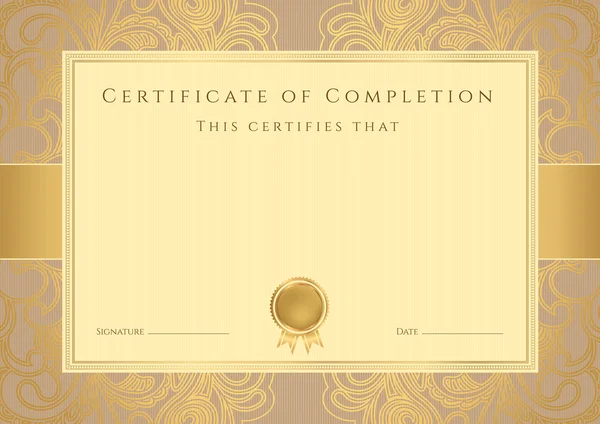 Certificado, diploma de terminación (plantilla de diseño ... Certificado, diploma de terminación (plantilla de diseño ...