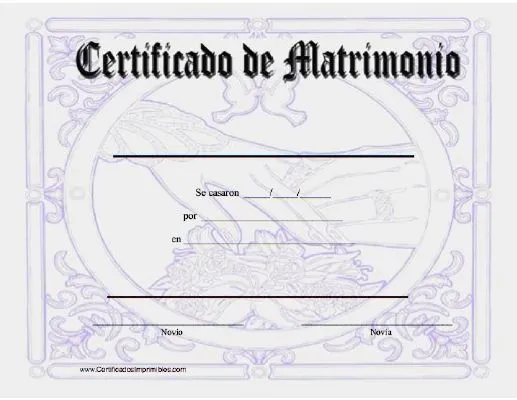 Certificado de Matrimonio para imprimir los certificados, gratis ... Certificado de Matrimonio para imprimir los certificados, gratis ...