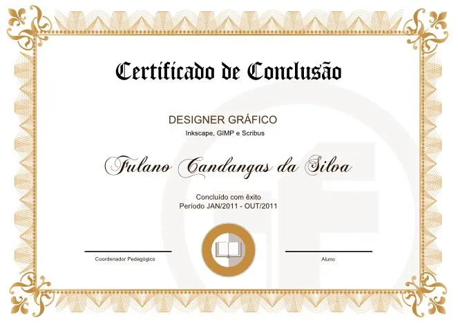 Certificado Modelo Clássico (09) - TutorFree Certificado Modelo Clássico (09) - TutorFree