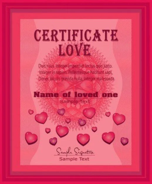 Certificado de plantilla de amor con su nombre | Descargar ... Certificado de plantilla de amor con su nombre | Descargar ...